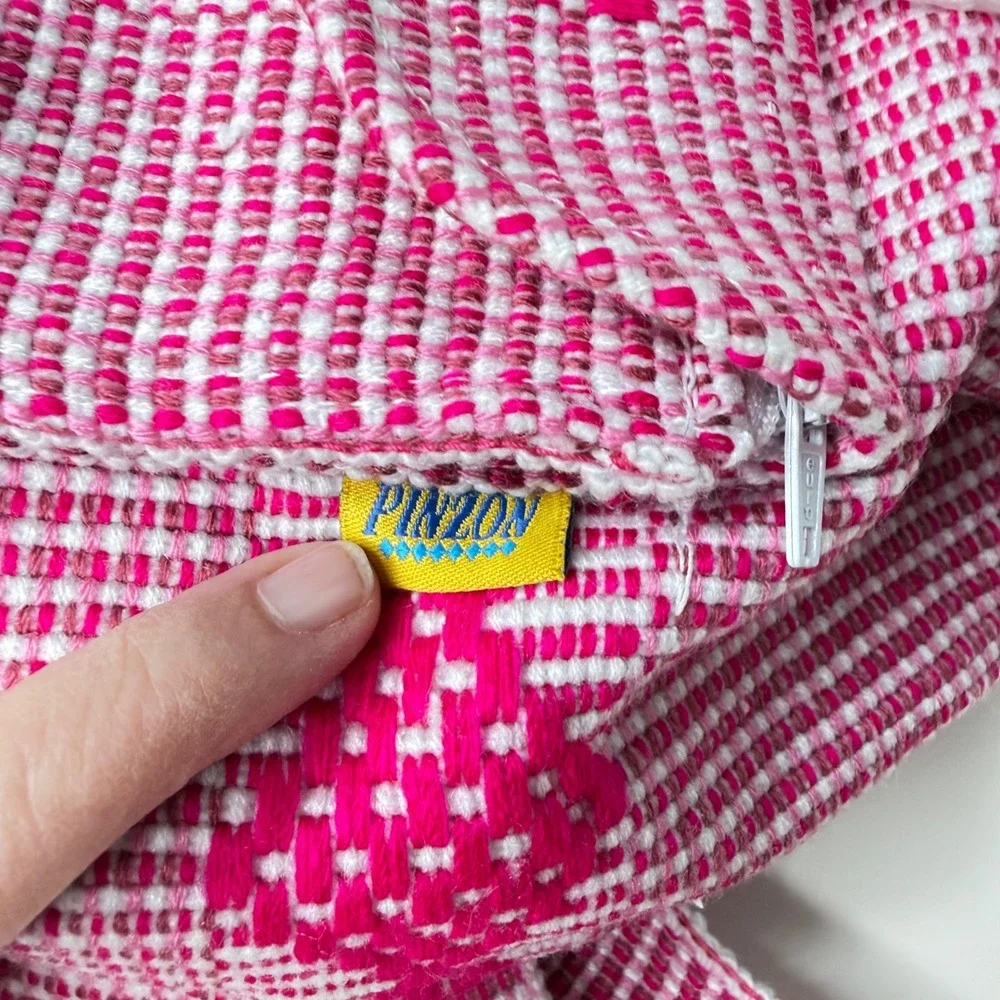 Pinzon Woven Backpack Womens Pink Geometric‎ Artisan Boho Small